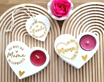 Mother's Day gift, Mother's Day present, gift for Mom, Raysin heart-shaped tealight holder, Best Mom, Mother's Day gift idea