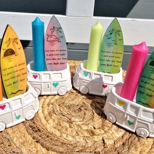 VW Bulli, Mini Bus, VW Bus, Van aus Raysin, Keraflott, Camping Geschenk, Camper, Surfbrett, Retro Design, Ibiza