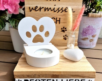 Mourning animal, mourning dog, mourning cat, mourning light, mourning candle, we miss you, mourning decoration animal, mourning gift animal, consolation gift