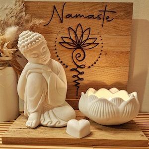 Buddha gift set with Unalome symbol, Namaste decoration set, yoga decoration set, meditation decoration, wellness gift set, spiritual decoration, mindfulness Dekoset komplett