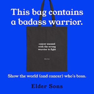 F*ck Cancer Canvas Tote Bag from Elder Sons