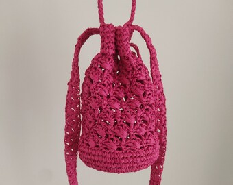 crochet bag #9 - pink