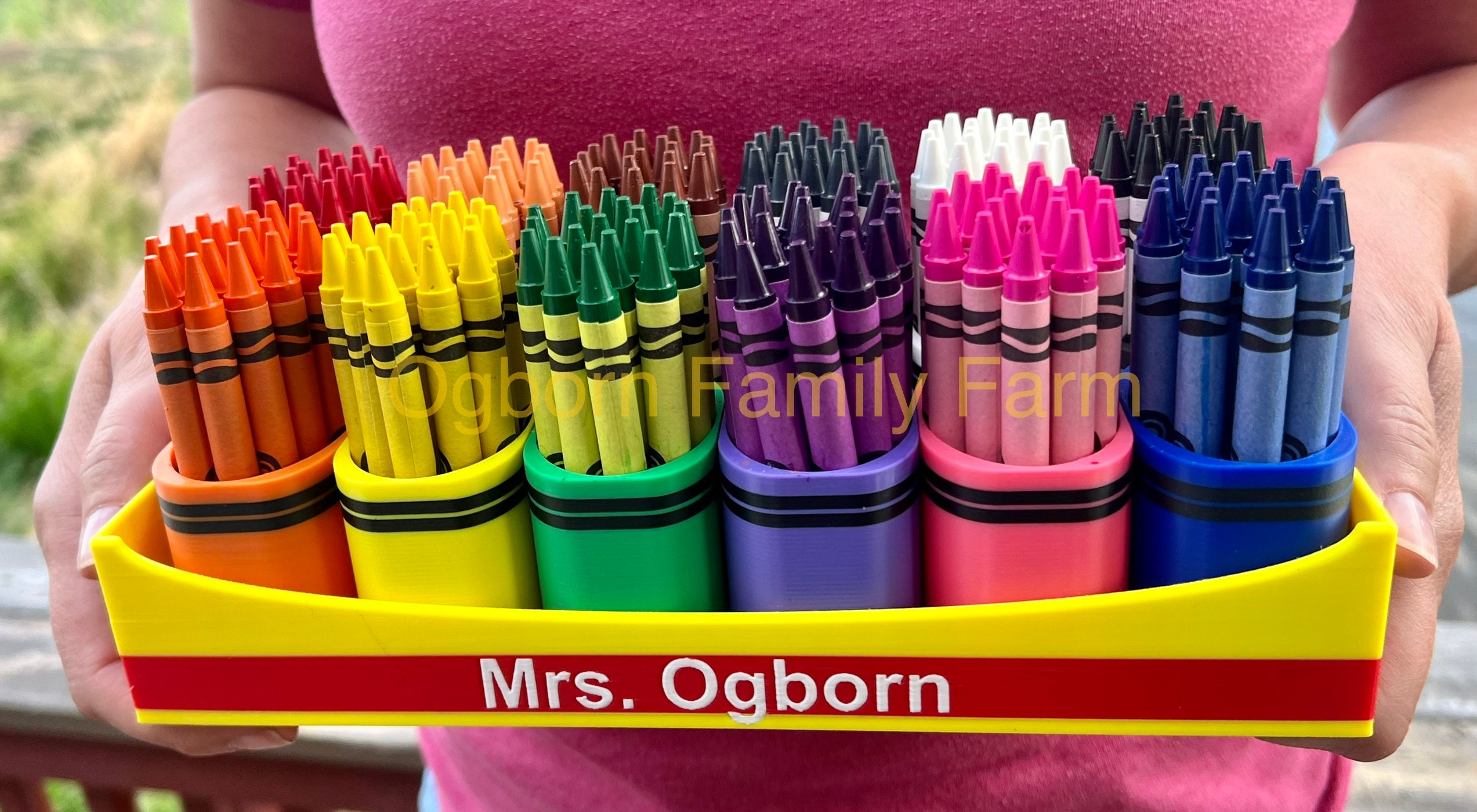 Crayon Holder, Coloring Table Organizer, Crayon Storage, Craft Organizer,  Kids Crayon Storage, Kids Birthday Present 