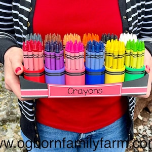 Personalized crayon caddy for teachers, designed and made in the USA!