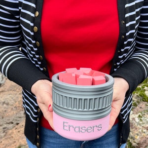 3D Printed Eraser Bucket: Teacher Desk Organizer, Made in USA