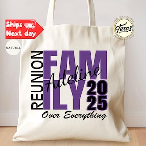 Custom Family Reunion Tote Bag: Personalized Canvas Gift
