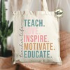 Teacher Gift Tote Bag - SPANISH - Teacher Book Bag - Personalized