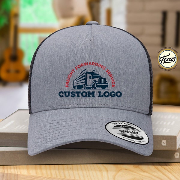 Custom Logo Trucker Hat, Personalized Logo Hat, Custom Baseball Hat, Unisex Adjustable Snapback, Business Logo Hat, Logo Hat, Custom Gift