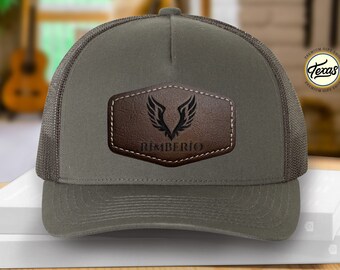 Custom Logo Leather Patch Trucker Hat: Laser Engraved Business Hat