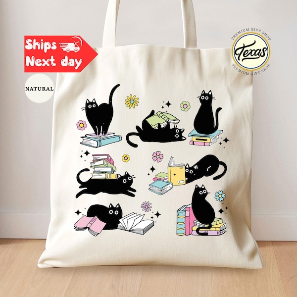 Midnight Library Cat Quilted Classic Tote Bag SN0PT033