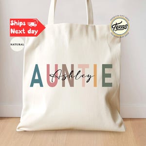 Custom Auntie Tote Bag: Birthday Gift For Aunt