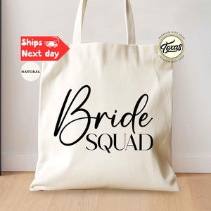 Bride Squad Tote Bag, Bride Squad Gifts, Bridesmaid Tote Bag, Bachelorette Party Gifts for Bridesmaid, Hen Party Gift, Bridal Party Tote Bag