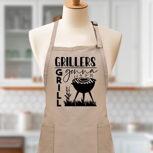 Grillers Gonna Grill BBQ Apron: Funny Grill Master Gift