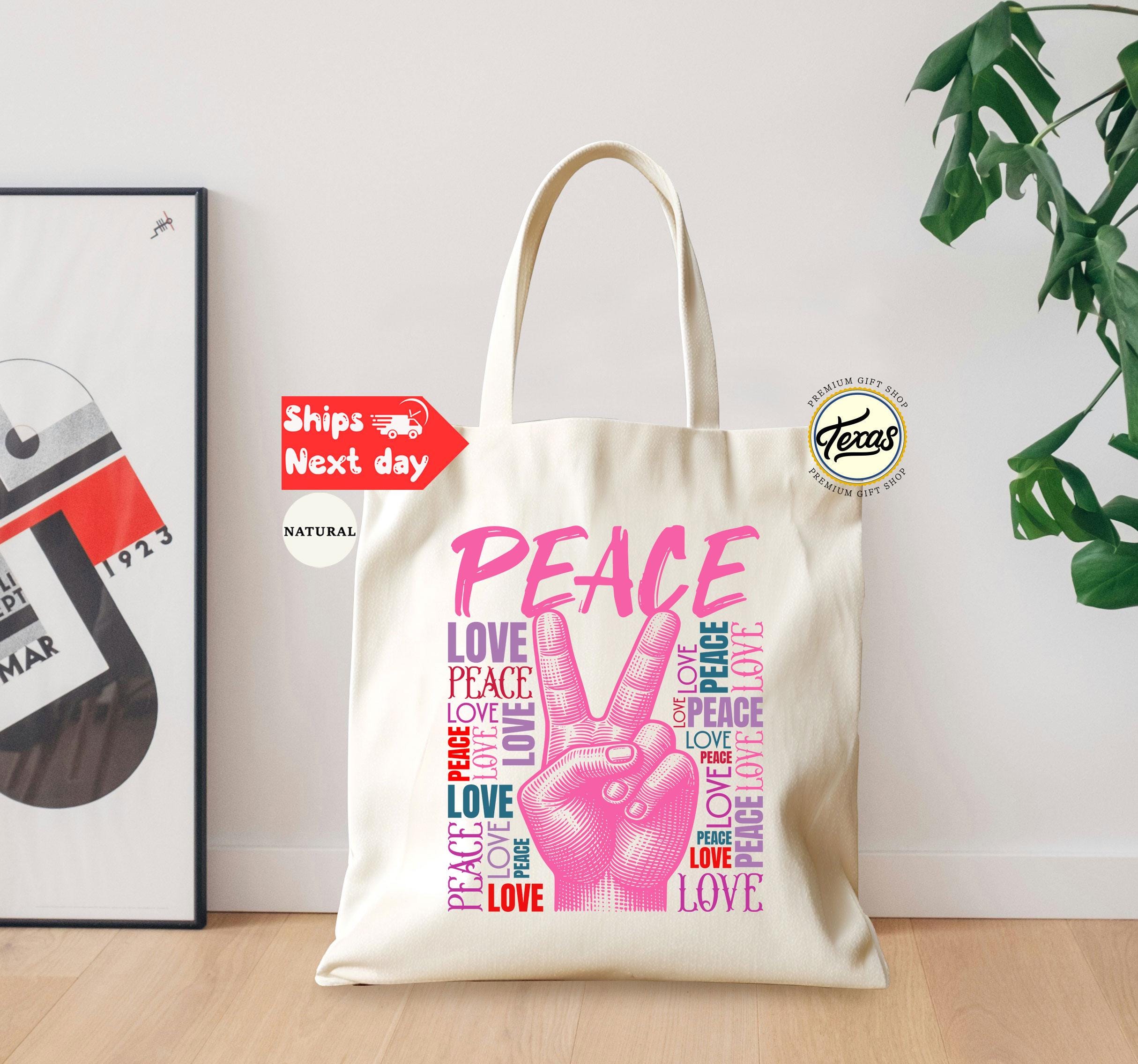 Wilbers Hippie-Tasche Mit Peace-Symbol – Umhängetasche In Jeansblau Mit Fransen