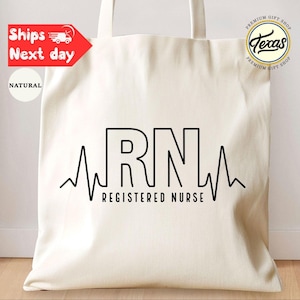 Registered Nurse Tote Bag, RN Tote Bag, Nurse Appreciation Gift Bag, Nursing Student Tote Bag, Nurse Week Gift Tote, Nurse Thank You Gifts