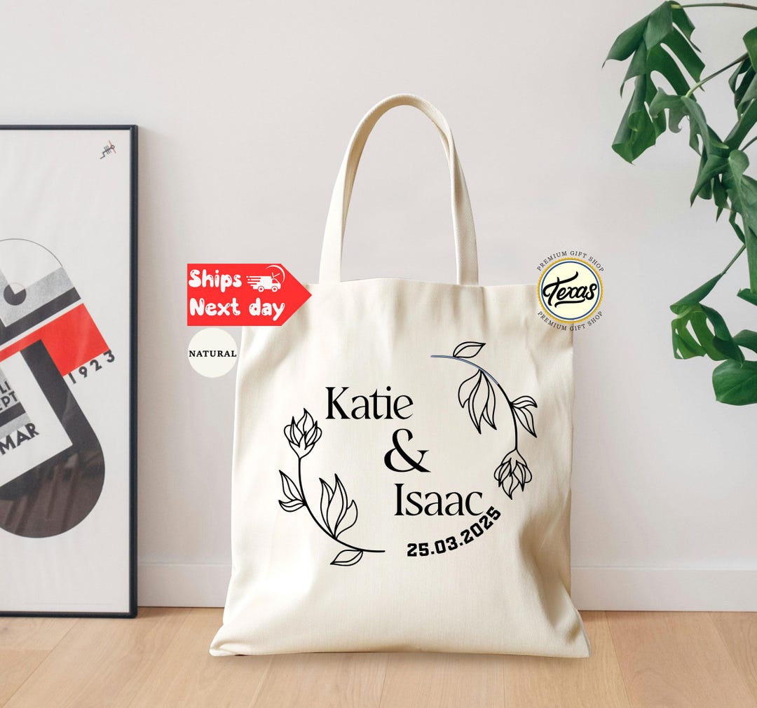 Personalized Wedding Tote Bag: Heavy Canvas Bridal Party Favor - Etsy