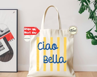 Italian Summer Tote Bag: Lemon & Ciao Bella Bag