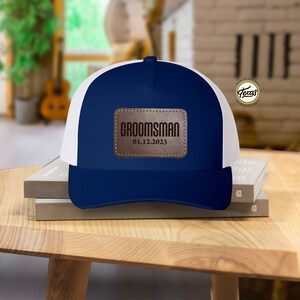 Ruento Game Over Funny Wedding Groomsman Trucker Hat - Snapback Flat Brim Cap For Men & Women, Black Denim Baseball Hat