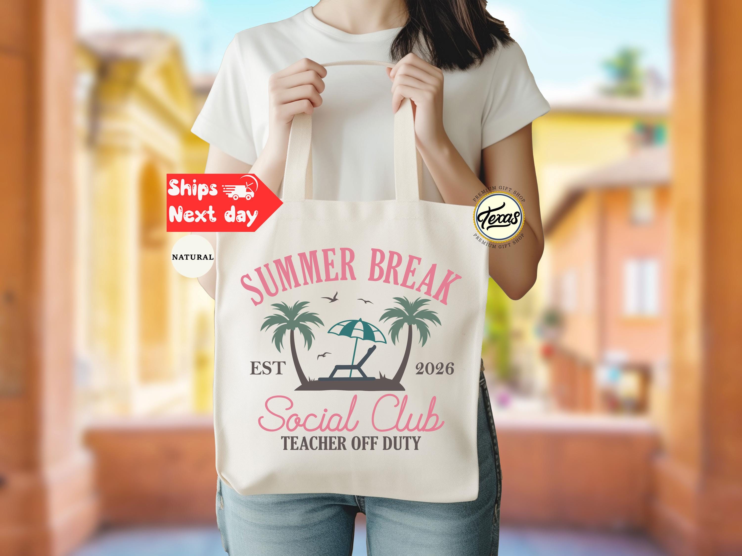 Summer Break Teacher Tote Bag: End of Year Gift - Etsy