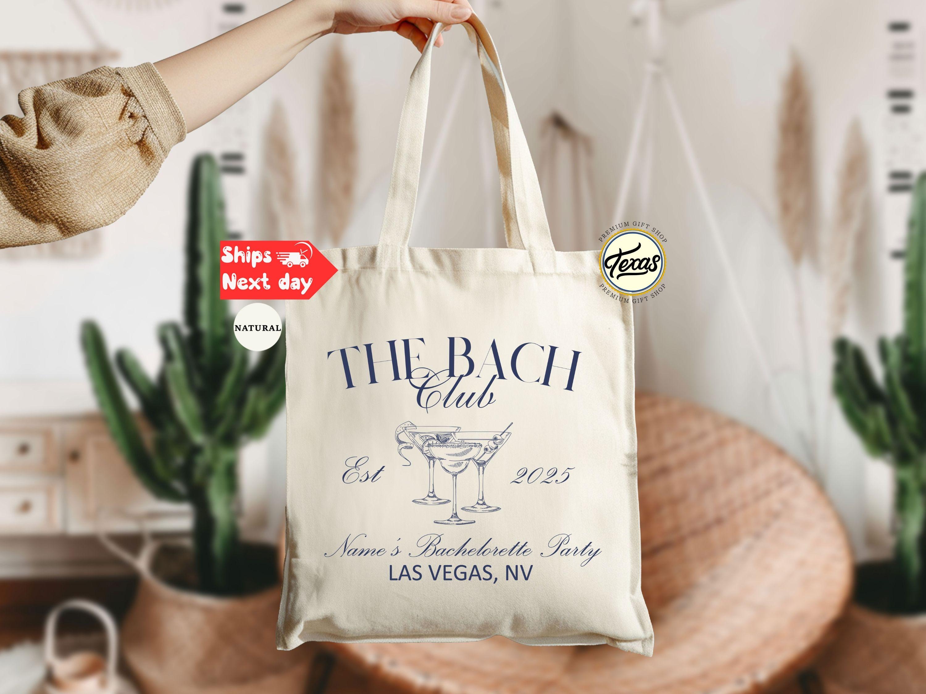 Custom Bachelorette Party Canvas Tote Bag: the Bach Club Favor - Etsy
