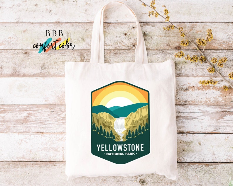 Yellowstone National Park Tote Bag Canvas Tote Bag National Etsy