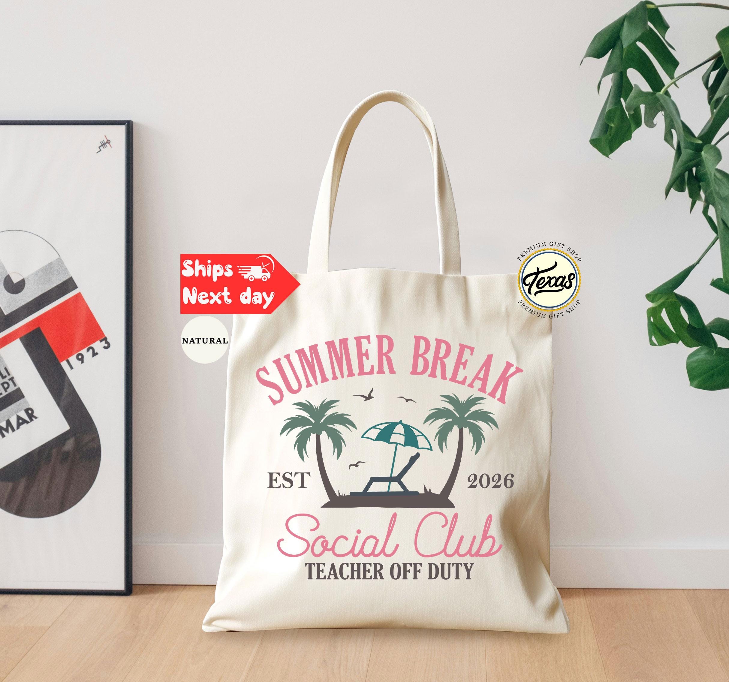 Summer Break Teacher Tote Bag: End of Year Gift - Etsy