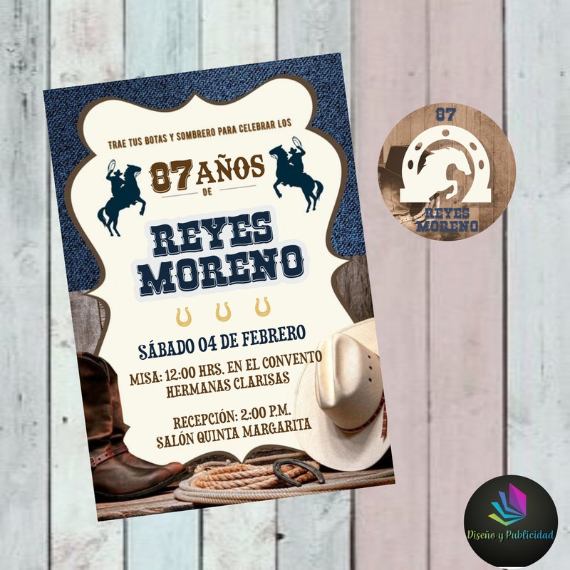 Xv vaquero invitation - Etsy México