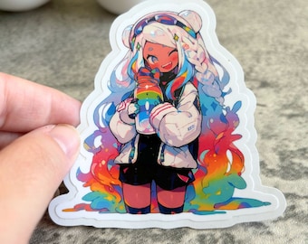 Sunny Slime Girl Sticker, Cute Stickers Kawaii Aesthetic, Laptop Stickers, Great For Sticker Books and Albums, Party Favors