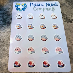 Mini Sticker Set, Bird Lovers, Tiny Stickers, Kindle Stickers, Preschool Rewards, Planner Stickers, Anime Manga Kawaii Aesthetic