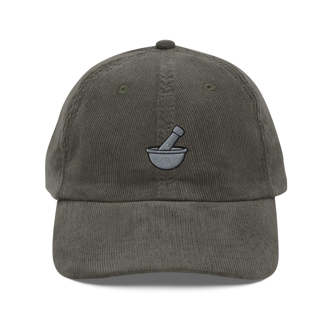 Mortar and Pestle Corduroy Cap | Kitchen Pounder Gift | Cooking Cute ...
