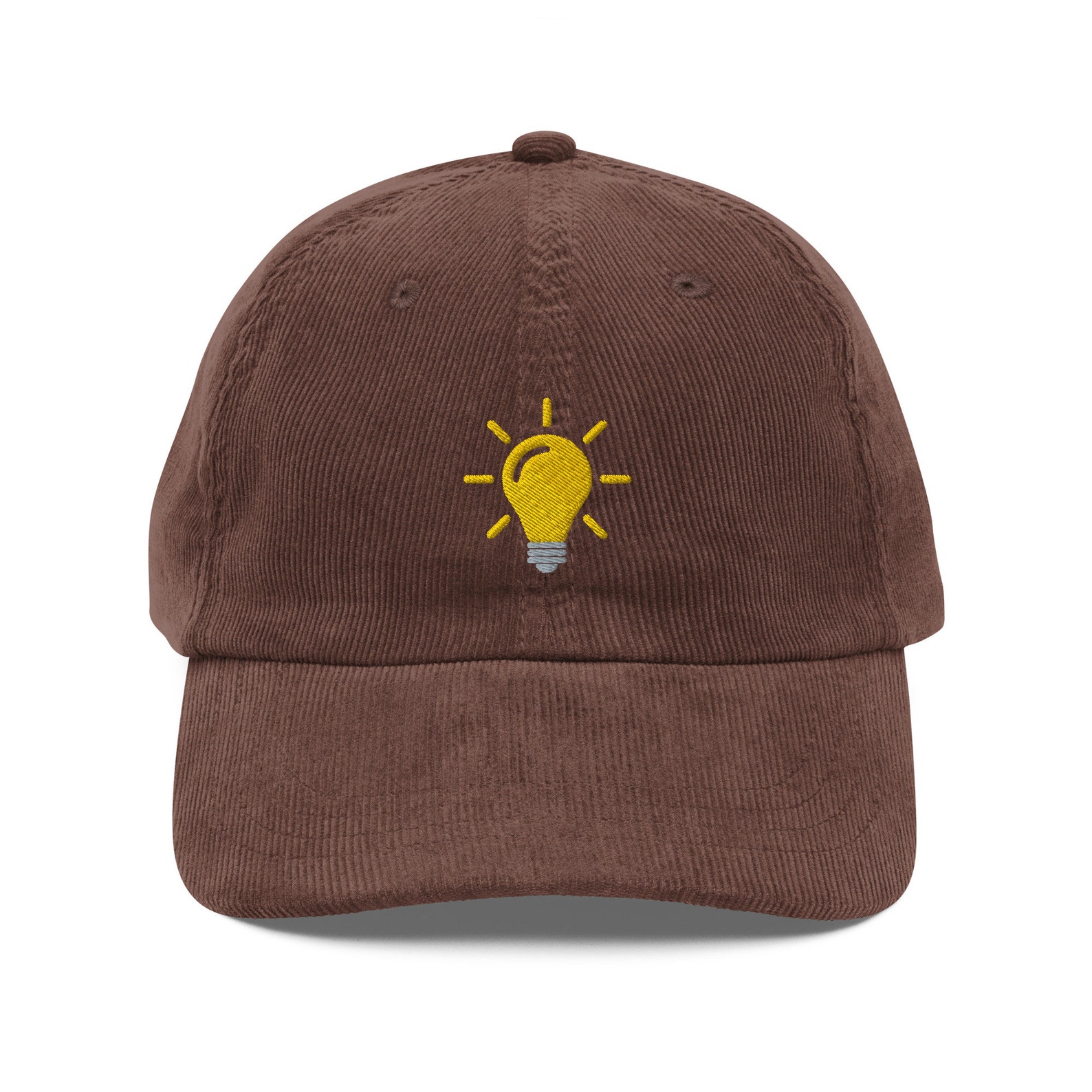 Idea Lightbulb Corduroy Cap | Lightbulb Creative Gift | Trendy Vintage ...