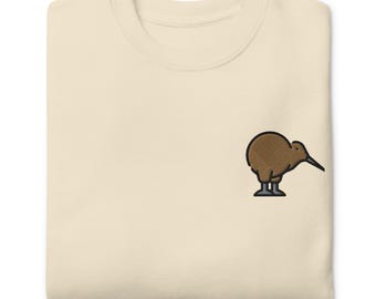 Kiwi Bird Embroidered Sweatshirt | Cute New Zealand Gift | New Zealander Premium Sweater | Multiple Colors | Unisex For Him & Her