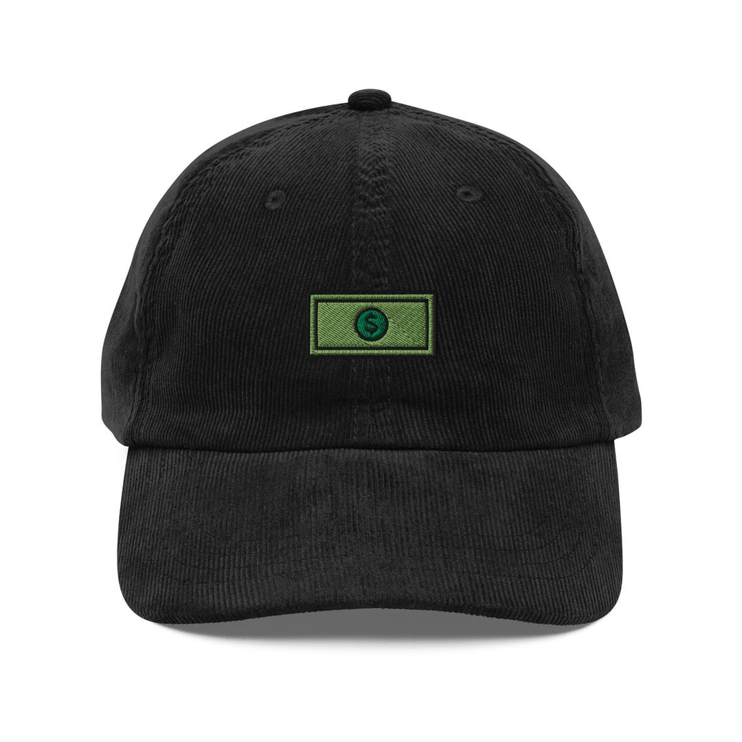 Money Corduroy Cap | Cash Dollar Bill Gift | Cute Embroidered Vintage ...