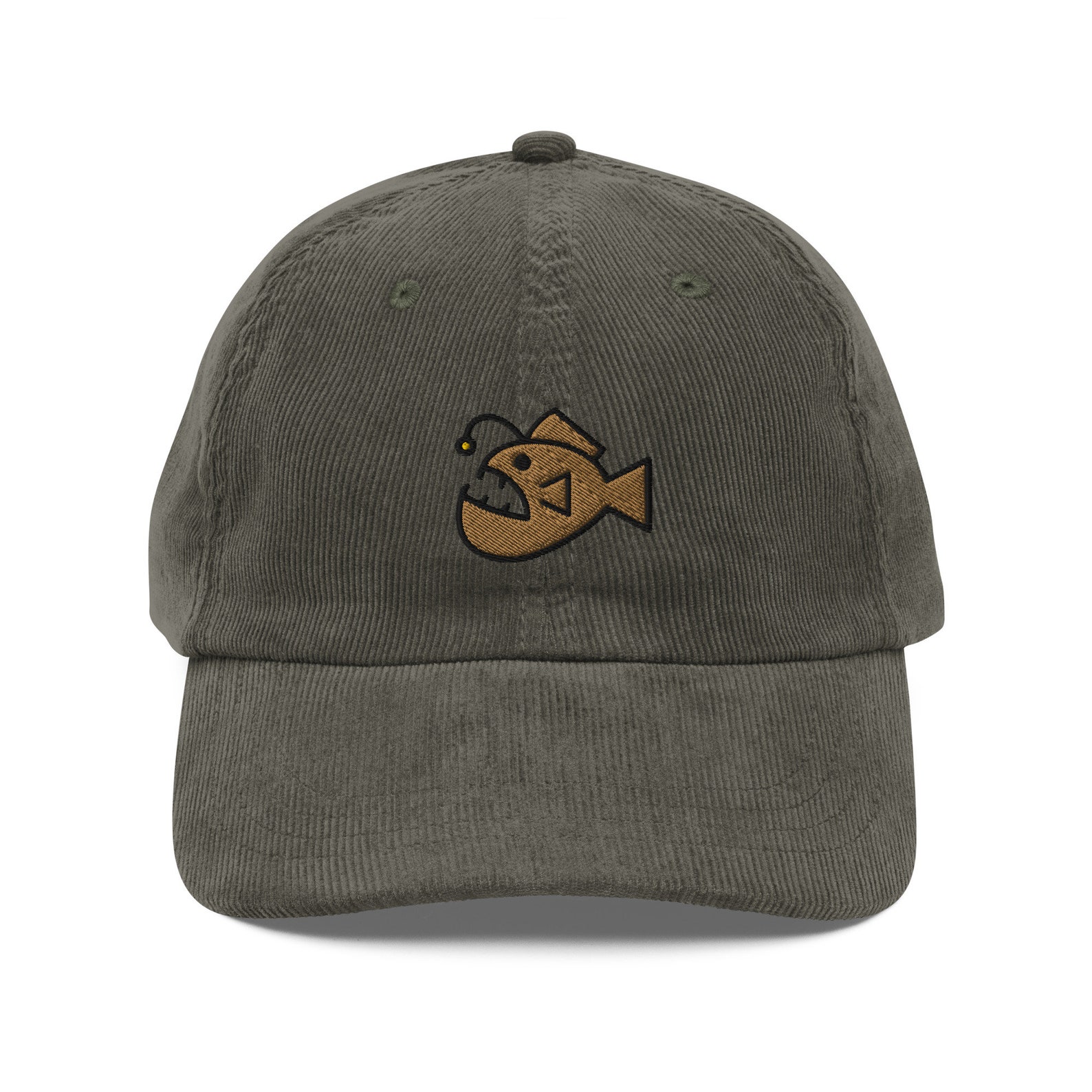 Anglerfish Corduroy Cap | Gift for Deep Sea Fish Fans | Cute Creepy ...