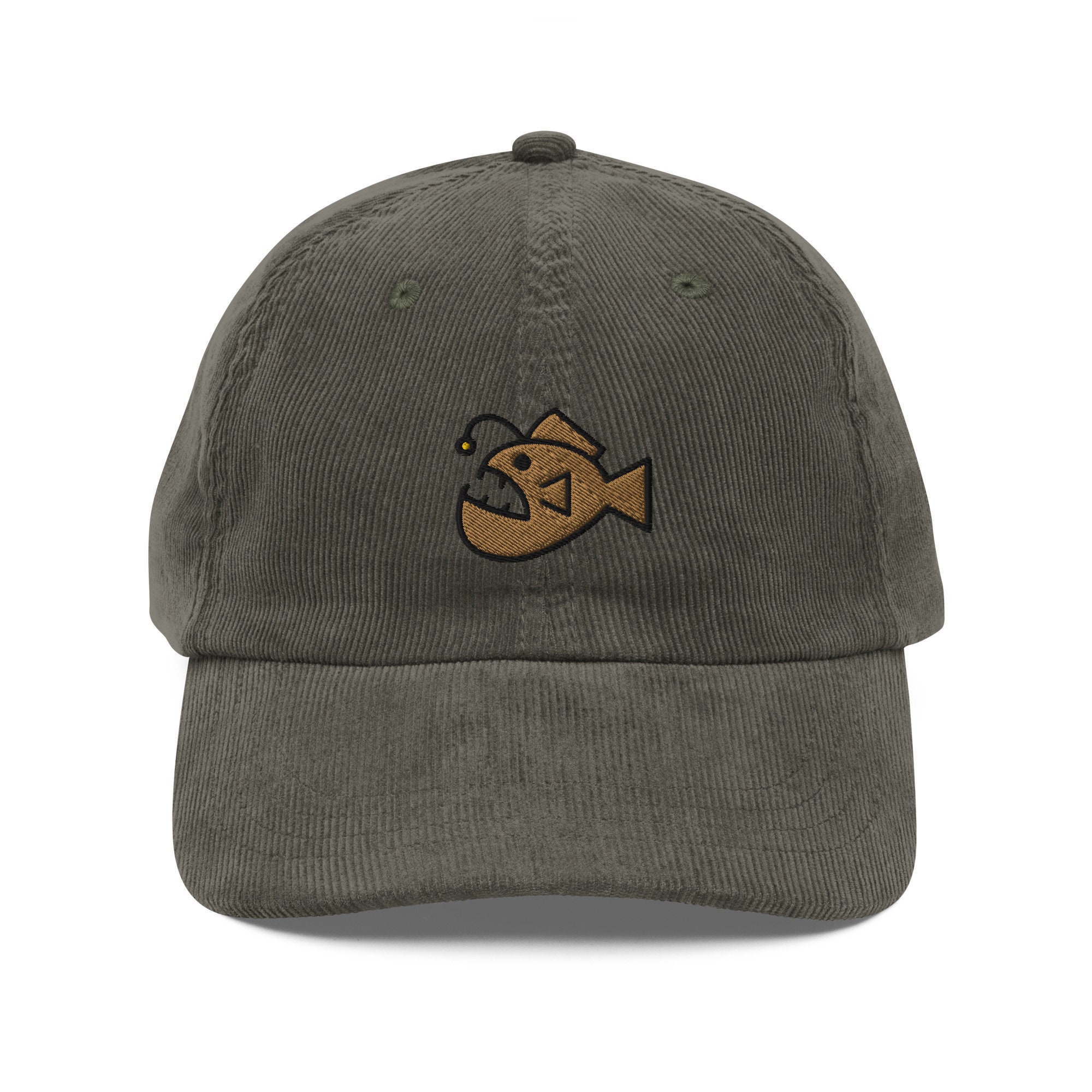 Anglerfish Corduroy Cap | Gift for Deep Sea Fish Fans | Cute Creepy ...