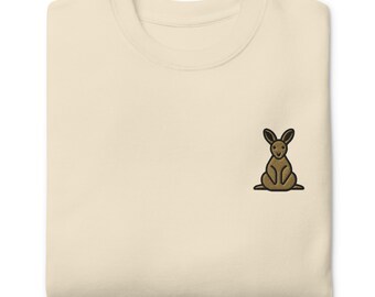 Kangaroo Embroidered Sweatshirt | Cute Australian Gift | Sustainable Premium Sweater | Multiple Colors | Unisex For Him & Her