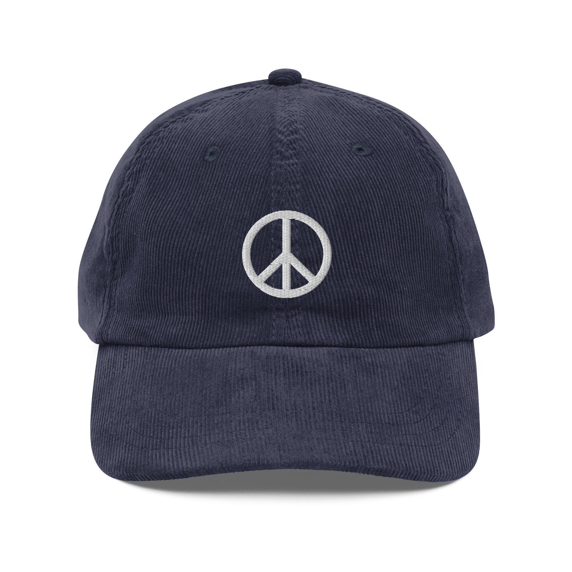 Peace Sign Corduroy Cap | Peace Symbol Gift | Trendy Vintage 