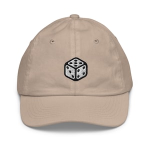 Dice Kids Baseball Cap Embroidered | Tabletop Game Gift For Child | Cute Board Game Children&#39;s Hat For Him & Her | Multiple Colors