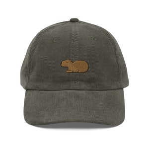 Cute Capybara Embroidered Cap | Gift For Capybara Lovers | Capybara Vintage Dad Cap | Sustainable Hat | For Him & Her
