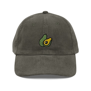 Avocado Embroidered Cap | Gift For Avocado Lovers | Cute Avocado Vintage Cap | Sustainable Hat | For Him & Her
