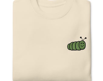 Caterpillar Embroidered Sweatshirt | Cute Larva Gift | Sustainable Premium Sweater | Multiple Colors | Unisex For Him & Her