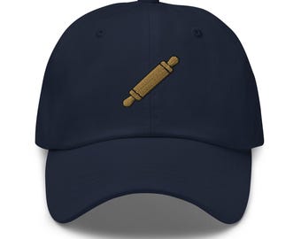 Baking Embroidered Dad Cap | Rolling Pin Gift | Cotton Classic Baseball Hat | Multiple Colors | Unisex For Him & For Her