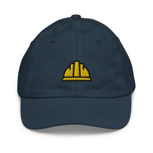 Builder Kids Baseball Cap Embroidered | Builders Gift For Child | Cute Building Hard Cap Children&#39;s Hat For Him & Her | Multiple Colors