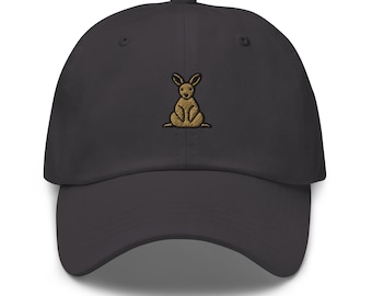 Australian Gold Kangaroo Embroidered Baseball Cap | Kangaroo Dad
