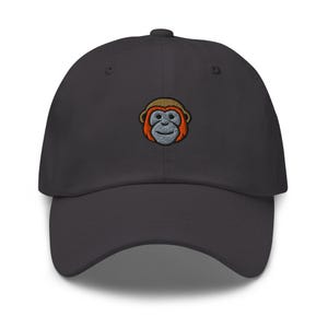 Orangutan Embroidered Dad Cap | Great Ape Gift | Cotton Classic Baseball Hat | Multiple Colors | Unisex For Him & For Her