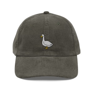 Cute Goose Embroidered Cap | Gift For Geese Lovers | Sustainable Bird Dad Hat Vintage Cap | For Him & Her | Multiple Colors