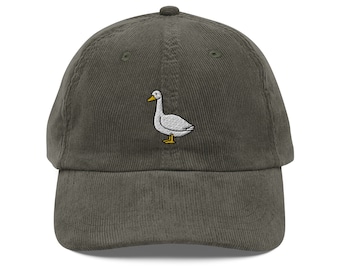 Cute Goose Embroidered Cap | Gift For Geese Lovers | Sustainable Bird Dad Hat Vintage Cap | For Him & Her | Multiple Colors