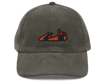 Go Kart Roll Embroidered Cap | Gift For Go Kart Car Lovers | Cute Go Karting Racing Vintage Cap | Sustainable Hat | For Him & Her