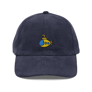 Submarine Embroidered Cap | Gift For Submersible Lovers | Cute Submarine Vintage Cap | Sustainable Hat | For Him & Her