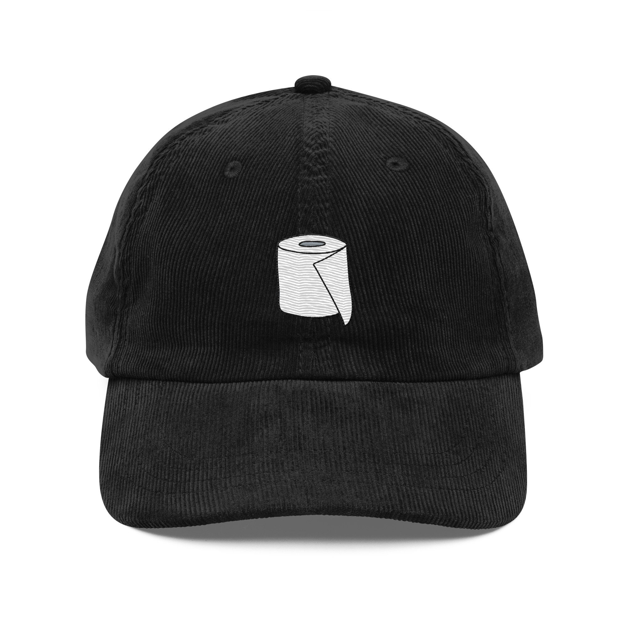 Tech Design Toilet Paper Embroidered Dad Hat – Adjustable Cotton Baseball Cap, Black | Funny Embroidery Gift - View #3